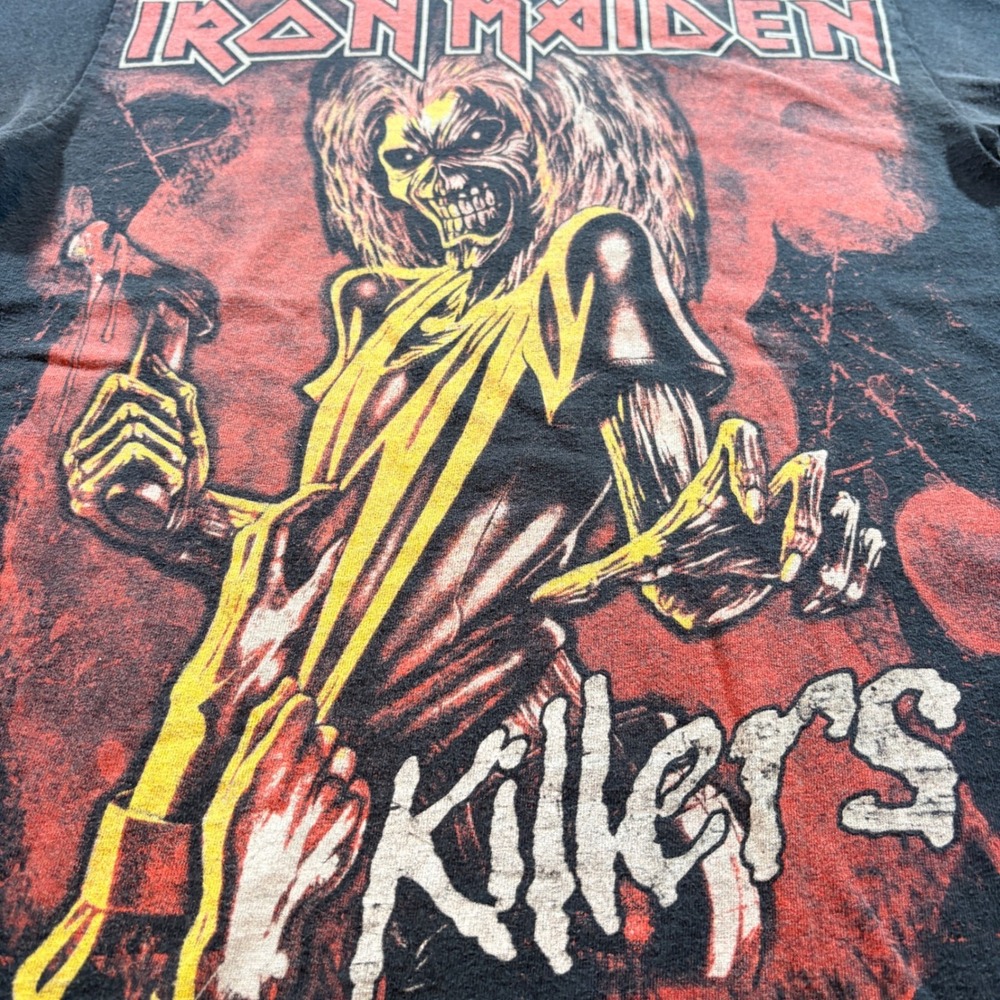 Iron Maiden Killers Graphic T-Shirt Mens Small Hanes Heavyweight Black‎ Band Tee